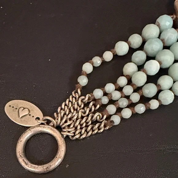 Chan Luu Silver and Light Blue Beaded Bracelet - Picture 4 of 11